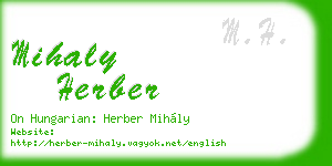 mihaly herber business card