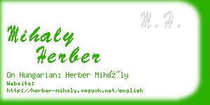 mihaly herber business card